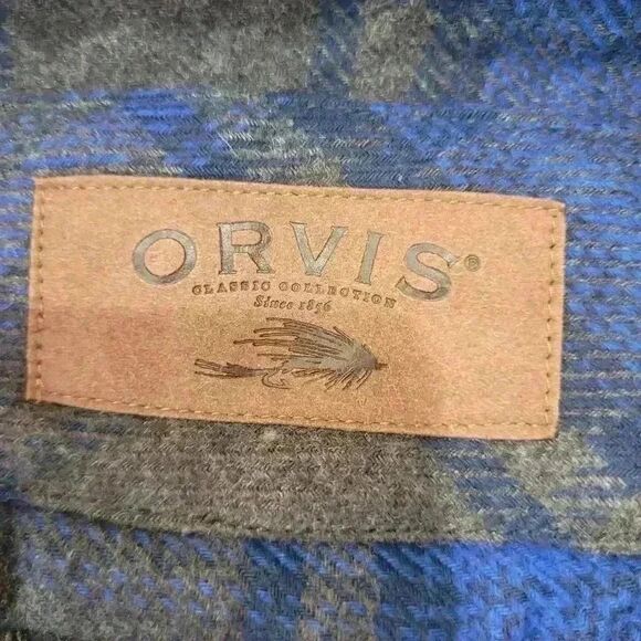 Orvis Men's Gray/Blue Cotton Plaid Jacket - Picture 5 of 12